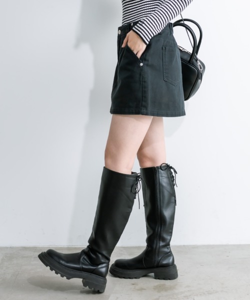 OLIVE des OLIVE（オリーブデオリーブ）の「フリンジデニムミニスカート　1032010140（デニムスカート・レディース・ブルー/ブラック/スミクロ/レオパード・FREE）」の20枚目の写真