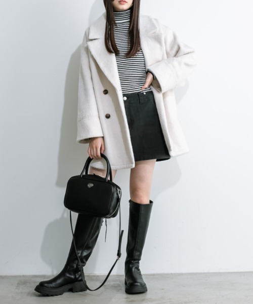 OLIVE des OLIVE（オリーブデオリーブ）の「フリンジデニムミニスカート　1032010140（デニムスカート・レディース・ブルー/ブラック/スミクロ/レオパード・FREE）」の22枚目の写真