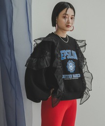 bohmal | 異素材フリル裏起毛スウェット(スウェット)