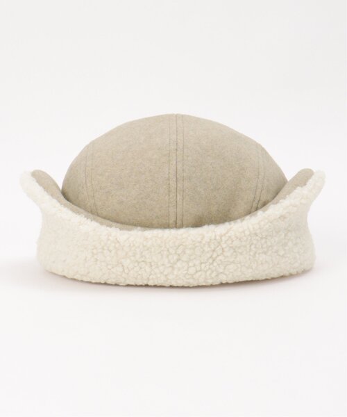 VENCEEXCHANGE（ヴァンスエクスチェンジ）の「Red Cap Girl レッドキャップガール メルトンイヤーボアキャップ（キャップ・メンズ・ブラウン/オフホワイト/ブラック・FREE）」の6枚目の写真