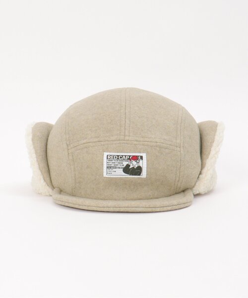 VENCEEXCHANGE（ヴァンスエクスチェンジ）の「Red Cap Girl レッドキャップガール メルトンイヤーボアキャップ（キャップ・メンズ・ブラウン/オフホワイト/ブラック・FREE）」の7枚目の写真