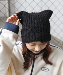 MSG（エムエスジー）の「Buyer's Select/猫耳 Y2K ニットキャップ スクエアワッチ ニット帽（ニットキャップ/ビーニー）」