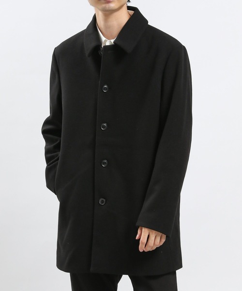 GLOBAL WORK Smile Seed Store（グローバルワーク スマイルシードストア）の「ウーリーテックステンカラーコート/ 704186（ステンカラーコート・メンズ・ベージュ/ネイビー/ブラック・MEDIUM/LARGE/X-LARGE/SMALL）」の2枚目の写真