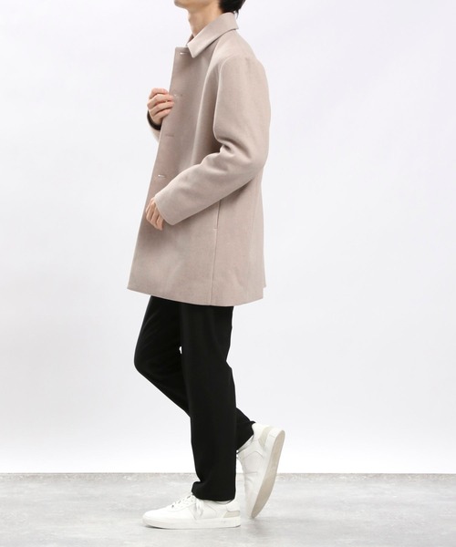 GLOBAL WORK Smile Seed Store（グローバルワーク スマイルシードストア）の「ウーリーテックステンカラーコート/ 704186（ステンカラーコート・メンズ・ベージュ/ネイビー/ブラック・MEDIUM/LARGE/X-LARGE/SMALL）」の8枚目の写真