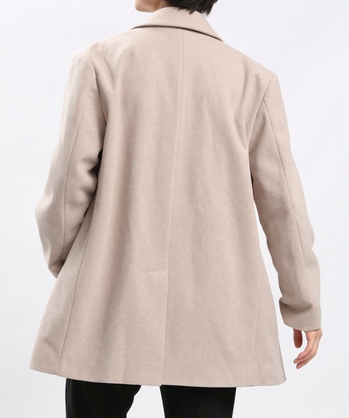 GLOBAL WORK Smile Seed Store（グローバルワーク スマイルシードストア）の「ウーリーテックステンカラーコート/ 704186（ステンカラーコート・メンズ・ベージュ/ネイビー/ブラック・MEDIUM/LARGE/X-LARGE/SMALL）」の10枚目の写真