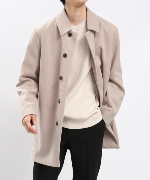 GLOBAL WORK Smile Seed Store（グローバルワーク スマイルシードストア）の「ウーリーテックステンカラーコート/ 704186（ステンカラーコート・メンズ・ベージュ/ネイビー/ブラック・MEDIUM/LARGE/X-LARGE/SMALL）」の11枚目の写真