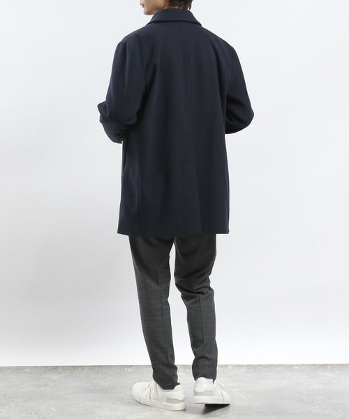 GLOBAL WORK Smile Seed Store（グローバルワーク スマイルシードストア）の「ウーリーテックステンカラーコート/ 704186（ステンカラーコート・メンズ・ベージュ/ネイビー/ブラック・MEDIUM/LARGE/X-LARGE/SMALL）」の13枚目の写真