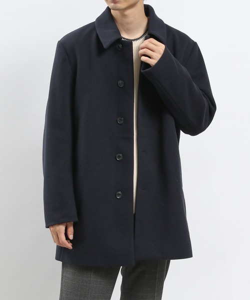 GLOBAL WORK Smile Seed Store（グローバルワーク スマイルシードストア）の「ウーリーテックステンカラーコート/ 704186（ステンカラーコート・メンズ・ベージュ/ネイビー/ブラック・MEDIUM/LARGE/X-LARGE/SMALL）」の15枚目の写真