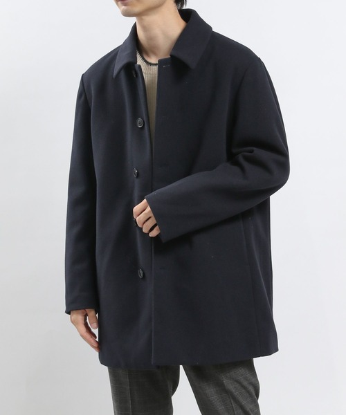 GLOBAL WORK Smile Seed Store（グローバルワーク スマイルシードストア）の「ウーリーテックステンカラーコート/ 704186（ステンカラーコート・メンズ・ベージュ/ネイビー/ブラック・MEDIUM/LARGE/X-LARGE/SMALL）」の16枚目の写真