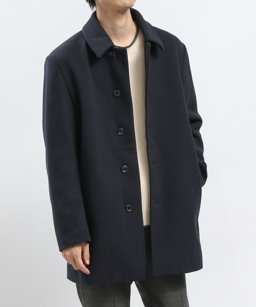 GLOBAL WORK Smile Seed Store（グローバルワーク スマイルシードストア）の「ウーリーテックステンカラーコート/ 704186（ステンカラーコート・メンズ・ベージュ/ネイビー/ブラック・MEDIUM/LARGE/X-LARGE/SMALL）」の17枚目の写真