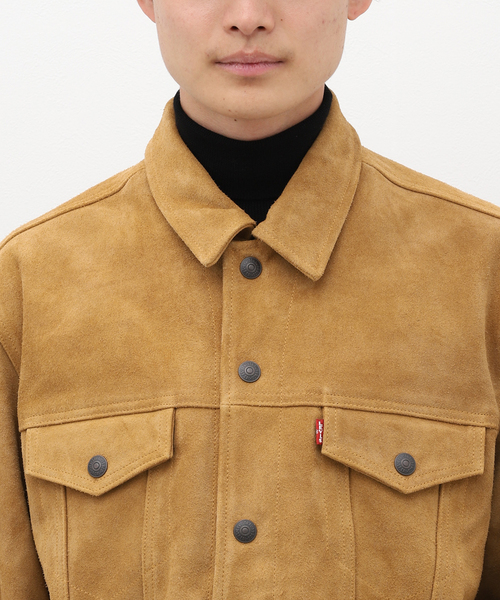 Levi’s suede trucker リーバイス スウェード トラッカー M Levi's Suede Real Leather Trucker 3rd Type Big-E Leather