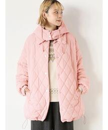 ehka sopo | バラクラバ付キルトジャケット(ノーカラージャケット)