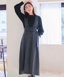 ストラップハイウエストジャンスカ　996653