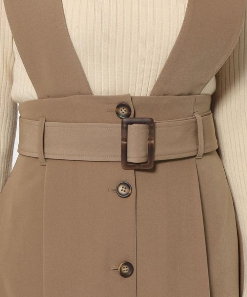 mysty woman（ミスティウーマン）の「ストラップハイウエストジャンスカ　996653（ジャンパースカート・レディース・モカ/ベージュ/ブラック・FREE）」の15枚目の写真