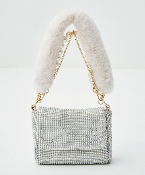 DEICY（デイシー）の「シャイニーファーBAG（ハンドバッグ・レディース・ブラック/アイボリー・FREE）」の10枚目の写真