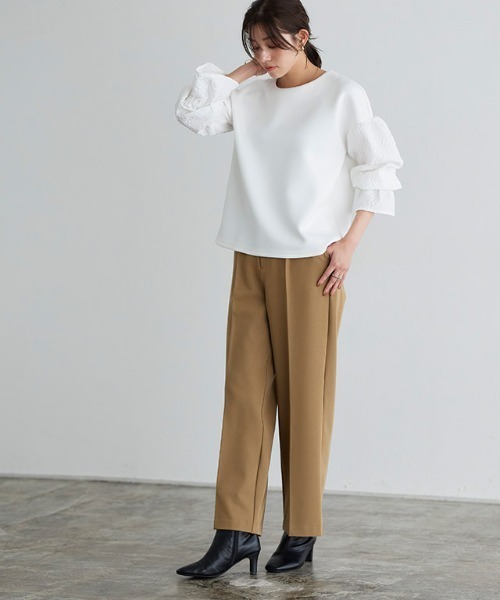 Pierrot(ピエロ)の「袖ジャカードプルオーバー(Tシャツ/カットソー・レディース・ブラック/オフホワイト・M/L)」の15枚目の写真