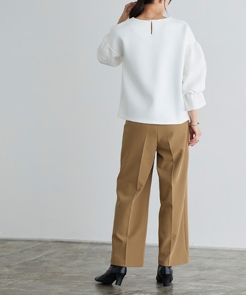 Pierrot(ピエロ)の「袖ジャカードプルオーバー(Tシャツ/カットソー・レディース・ブラック/オフホワイト・M/L)」の18枚目の写真