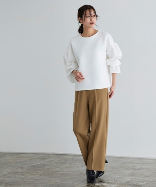 Pierrot(ピエロ)の「袖ジャカードプルオーバー(Tシャツ/カットソー・レディース・ブラック/オフホワイト・M/L)」の19枚目の写真