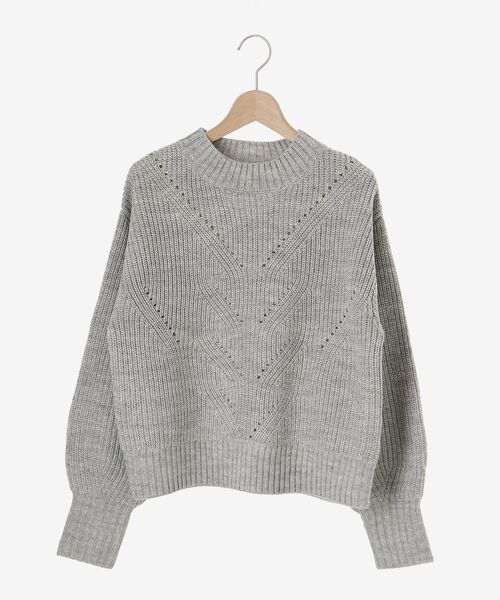 le.coeur blanc(ルクールブラン)の「アイレットラメニットプルオーバー(ニット/セーター・レディース・グレー/アイボリー・38)」の20枚目の写真