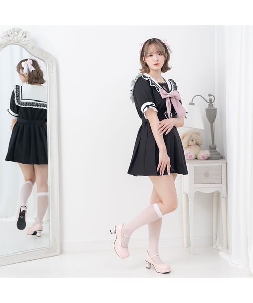 DearMyLove(ディアマイラブ)の「マカロンヒールロリータパンプス(パンプス・レディース・ブラウン/ブラック/ホワイト/ベビーピンク・22.5cm/23.5cm/25.5cm/23cm/25cm/24cm/24.5cm)」の6枚目の写真