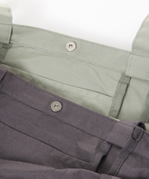 BAYFLOW（ベイフロー）の「5ポケットヘリンボンロゴトート（トートバッグ・レディース・チャコール/カーキ/ナチュラル・FREE）」の16枚目の写真