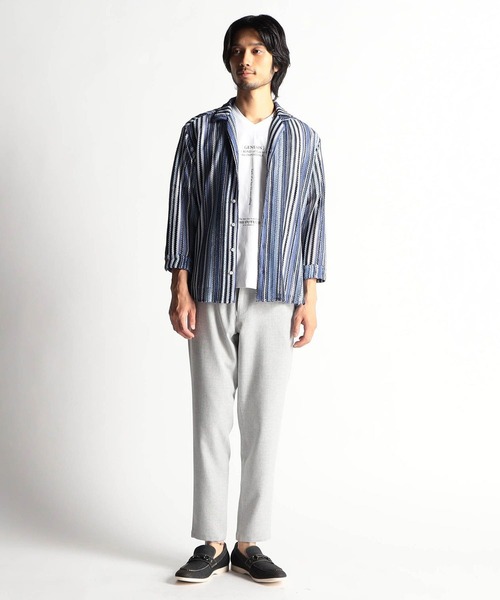 HIDEAWAYS NICOLE(ハイダウェイニコル)の「ラッセルレース7分袖シャツ(シャツ/ブラウス・メンズ・ライトグレー/ブラック/グレー系その他/ブルー系その他・MEDIUM/LARGE/X-LARGE)」の5枚目の写真