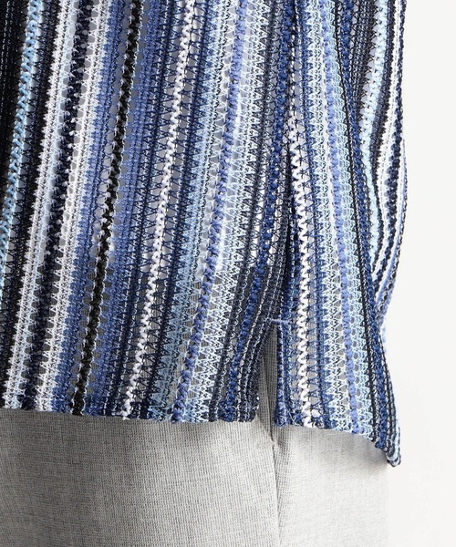 HIDEAWAYS NICOLE(ハイダウェイニコル)の「ラッセルレース7分袖シャツ(シャツ/ブラウス・メンズ・ライトグレー/ブラック/グレー系その他/ブルー系その他・MEDIUM/LARGE/X-LARGE)」の11枚目の写真