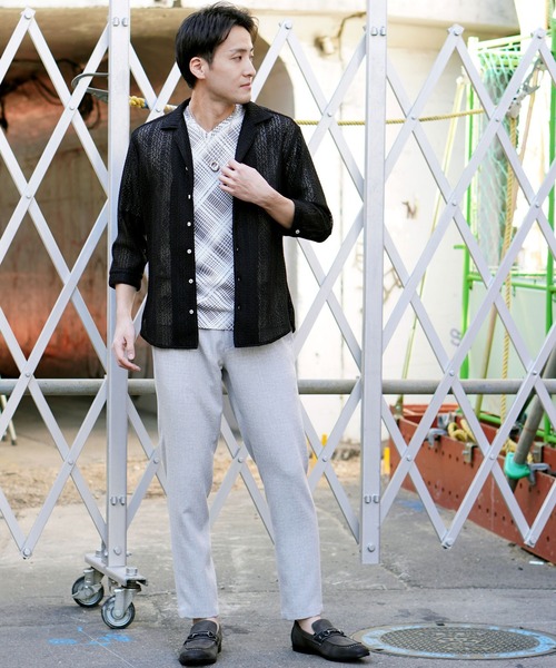 HIDEAWAYS NICOLE(ハイダウェイニコル)の「ラッセルレース7分袖シャツ(シャツ/ブラウス・メンズ・ライトグレー/ブラック/グレー系その他/ブルー系その他・MEDIUM/LARGE/X-LARGE)」の16枚目の写真