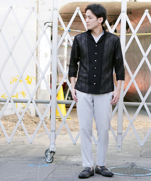 HIDEAWAYS NICOLE(ハイダウェイニコル)の「ラッセルレース7分袖シャツ(シャツ/ブラウス・メンズ・ライトグレー/ブラック/グレー系その他/ブルー系その他・MEDIUM/LARGE/X-LARGE)」の18枚目の写真