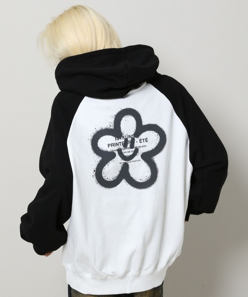 ISTKUNST（イストクンスト）の「【UNISEX】ISTKUNST／フラワースマイリー フーディー（ウラケ）2995992（パーカー・レディース・グリーン/ネイビー/ブラック・SMALL/MEDIUM/LARGE）」の19枚目の写真