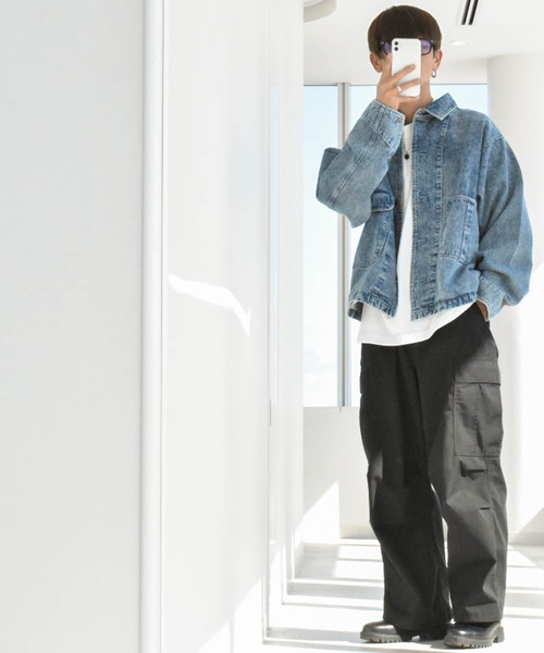 【セール】12oz デニム 両胸ポケットブルゾン（デニムジャケット）｜Ritzy（リッツィー）