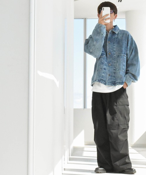 【セール】12oz デニム 両胸ポケットブルゾン（デニムジャケット）｜Ritzy（リッツィー）