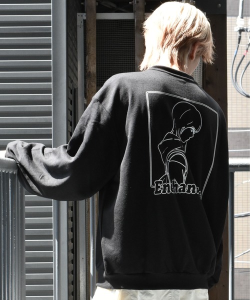 Starting Over(スターティングオーバー)の「裏毛 バックプリント オーバーサイズ クルーネック トレーナー/プルオーバー スウェット/ボリューム袖 トレーナー(スウェット・メンズ・チャコールグレー/ブラック系その他/ホワイト系その他2/ブラック/グレー系その他/ブラック系その他2/グレー系その他2/ホワイト系その他/ホワイト・M/L/XL)」の7枚目の写真