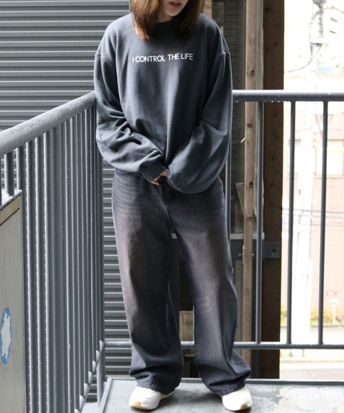 Starting Over(スターティングオーバー)の「裏毛 バックプリント オーバーサイズ クルーネック トレーナー/プルオーバー スウェット/ボリューム袖 トレーナー(スウェット・メンズ・チャコールグレー/ブラック系その他/ホワイト系その他2/ブラック/グレー系その他/ブラック系その他2/グレー系その他2/ホワイト系その他/ホワイト・M/L/XL)」の20枚目の写真