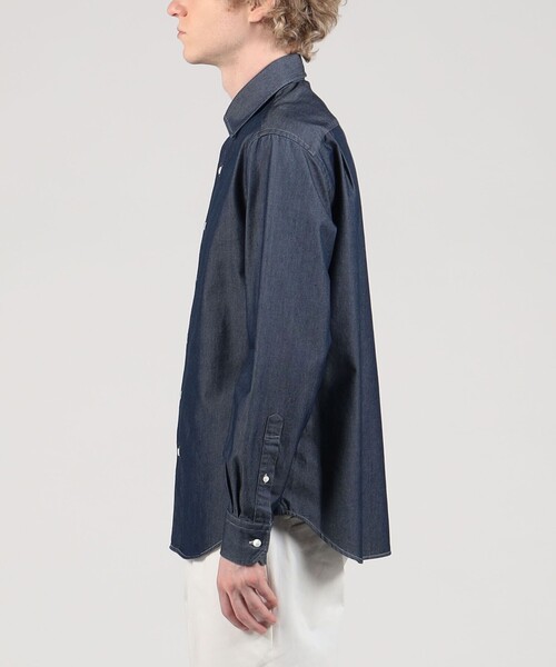 TOMORROWLAND (トゥモローランド)の「コットン セミワイドスプレッドカラーシャツ(シャツ/ブラウス・メンズ・ブルー・L/M/S/XS)」の7枚目の写真