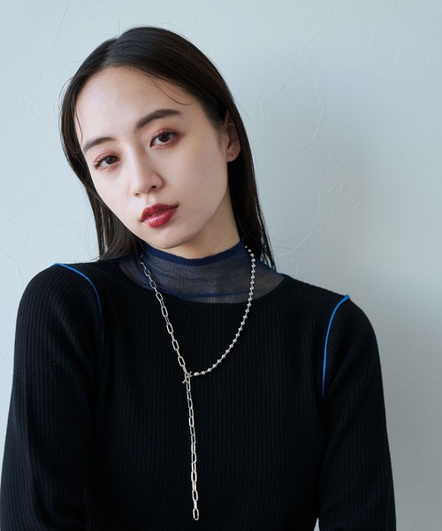 HARE（ハレ）の「ミックスチェーンロングラリエットネックレス(HARE)（ネックレス・レディース・ゴールド/シルバー・FREE）」の10枚目の写真