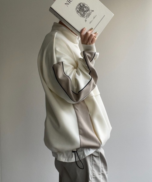 B.R.U（ブル）の「ハーフジップライン入りトレーナー / トラックジャケットプルオーバー / スウェット（スウェット・メンズ・ネイビー/ブラック/チャコールグレー/オフホワイト・FREE）」の18枚目の写真