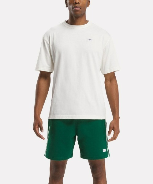 Reebok(リーボック)の「クラシック コート スポーツ Tシャツ / CL COURT SPORT TEE(Tシャツ/カットソー・メンズ・オフホワイト/ライトブルー・LARGE/MEDIUM/SMALL/XX-LARGE/X-LARGE)」の1枚目の写真