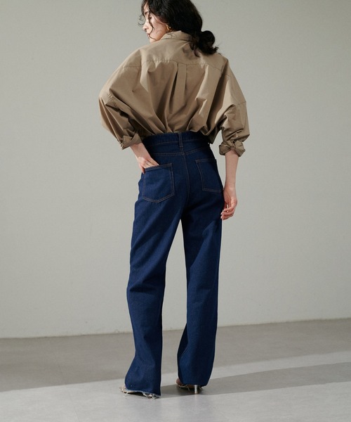 LARUTA（ラルータ）の「【LARUTA】長さ変えれるセルフカットデニム（デニムパンツ・レディース・ブラック/インディゴブルー/ブルー・LARGE/MEDIUM/SMALL）」の2枚目の写真