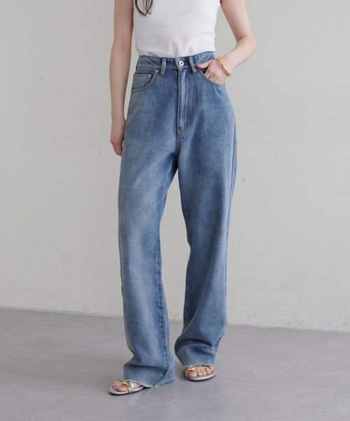 LARUTA（ラルータ）の「【LARUTA】長さ変えれるセルフカットデニム（デニムパンツ・レディース・ブラック/インディゴブルー/ブルー・LARGE/MEDIUM/SMALL）」の3枚目の写真