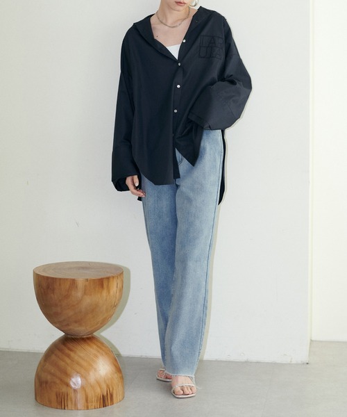 LARUTA（ラルータ）の「【LARUTA】長さ変えれるセルフカットデニム（デニムパンツ・レディース・ブラック/インディゴブルー/ブルー・LARGE/MEDIUM/SMALL）」の12枚目の写真