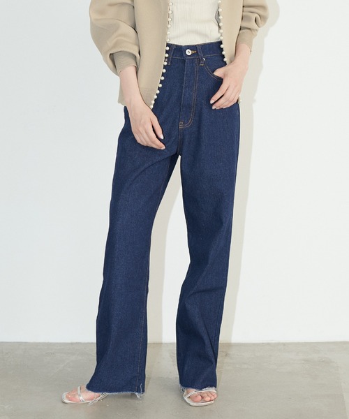 LARUTA（ラルータ）の「【LARUTA】長さ変えれるセルフカットデニム（デニムパンツ・レディース・ブラック/インディゴブルー/ブルー・LARGE/MEDIUM/SMALL）」の5枚目の写真