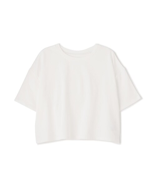 NATURAL BEAUTY BASIC(ナチュラルビューティーベーシック)の「◇【Oggi掲載】バックエンボスクロップドTシャツ(Tシャツ/カットソー・レディース・オフホワイト/チャコールグレー/ピンク・FREE)」の11枚目の写真
