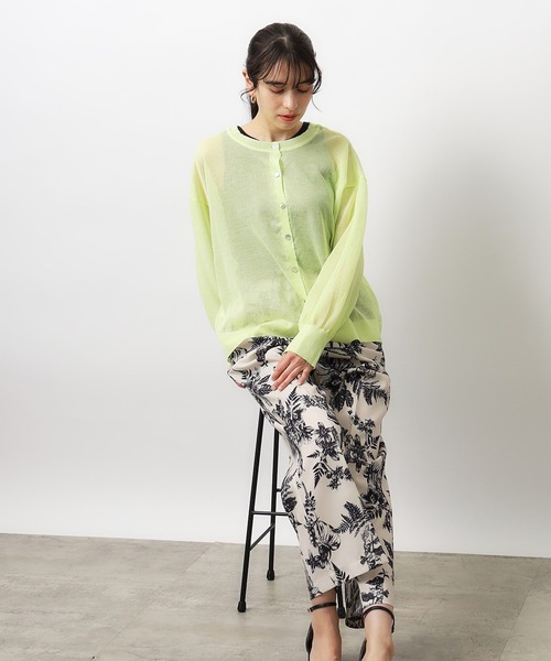 OPAQUE.CLIP（オペークドットクリップ）の「◆前後2WAY シアークルーネックニット【洗濯機洗い可】（ニット/セーター・レディース・ホワイト系6/ブラック系5/ピンク系1/ライトグレー系5/スモーキーグリーン系6・00）」の19枚目の写真