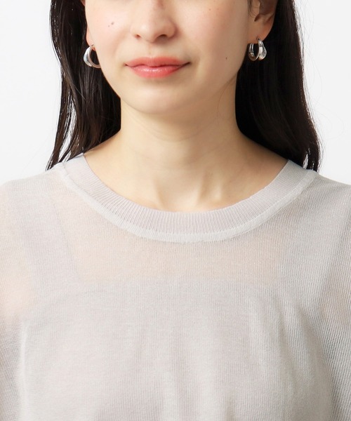 OPAQUE.CLIP（オペークドットクリップ）の「◆前後2WAY シアークルーネックニット【洗濯機洗い可】（ニット/セーター・レディース・ホワイト系6/ブラック系5/ピンク系1/ライトグレー系5/スモーキーグリーン系6・00）」の17枚目の写真