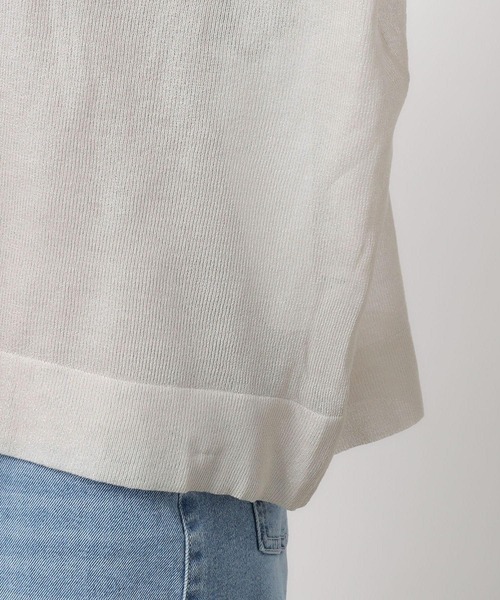 OPAQUE.CLIP（オペークドットクリップ）の「◆前後2WAY シアークルーネックニット【洗濯機洗い可】（ニット/セーター・レディース・ホワイト系6/ブラック系5/ピンク系1/ライトグレー系5/スモーキーグリーン系6・00）」の11枚目の写真