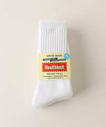 Healthknit（ヘルスニット）の「【Healthknit/ヘルスニット】シンカーWHITE無地ソックス（ソックス/靴下）」