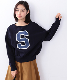 BEAMS BOY | SCREEN STARS / ビッグ アルファベット クルー (スウェット)