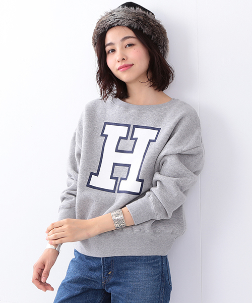 BEAMS BOY（ビームスボーイ）の「SCREEN STARS / ビッグ アルファベット クルー （スウェット・レディース・ホワイト/グレー/ネイビー・ONE SIZE）」の3枚目の写真