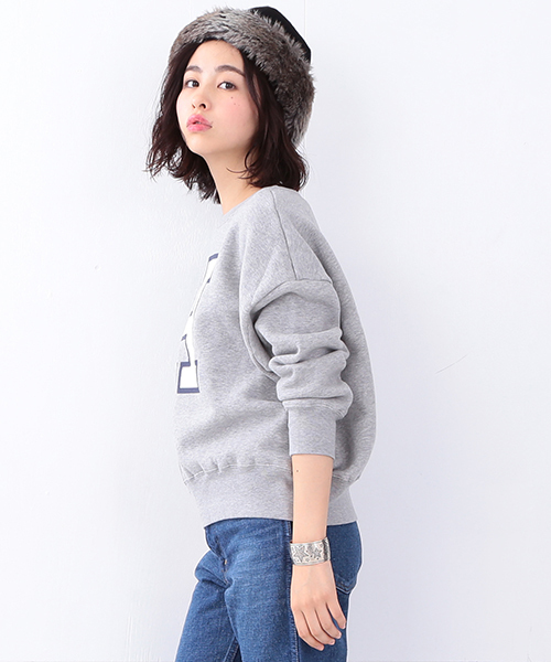 BEAMS BOY（ビームスボーイ）の「SCREEN STARS / ビッグ アルファベット クルー （スウェット・レディース・ホワイト/グレー/ネイビー・ONE SIZE）」の15枚目の写真